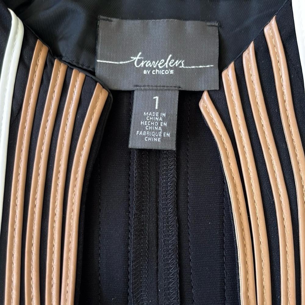 Chico's Brown and White Striped Top - Picture 5 of 11